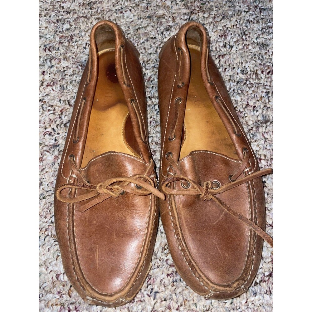 Cole Haan Brown Leather Gunnison Driver Loafer Moccasin sz 8D Preppy Nautical